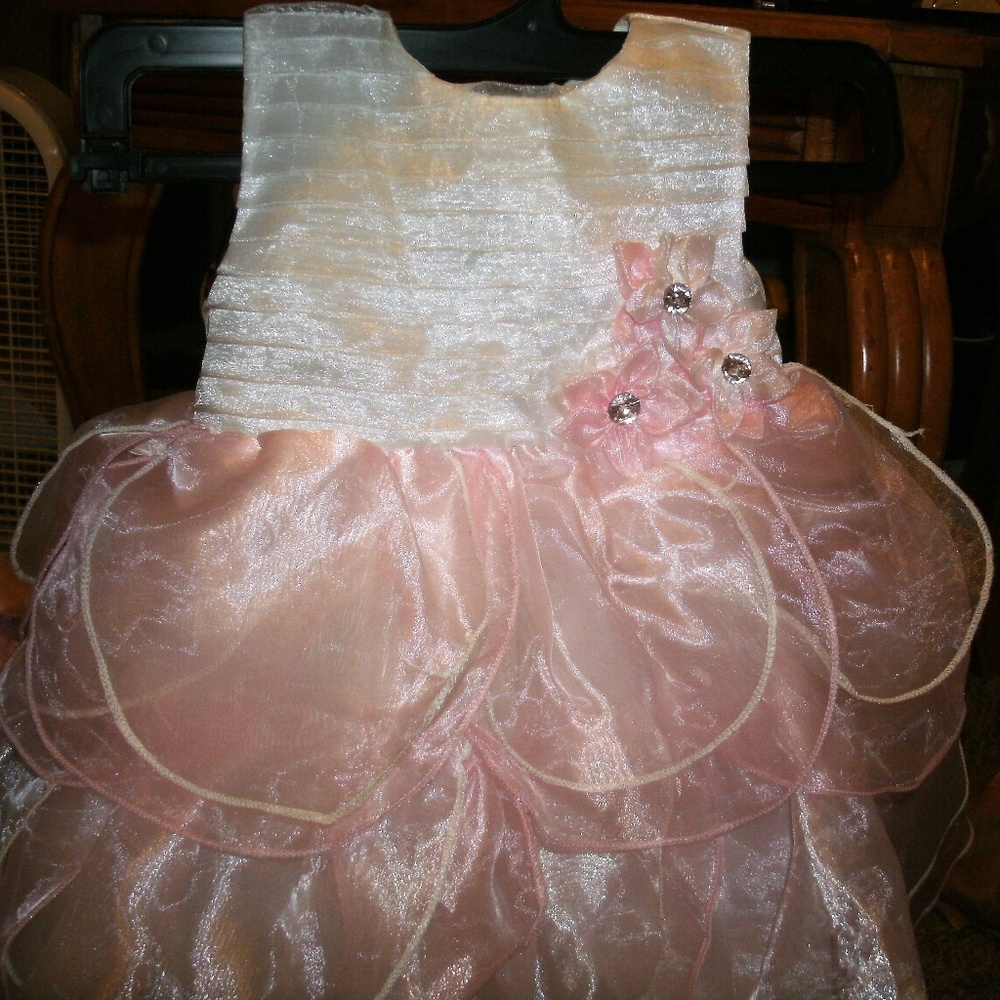 🥊#195 Beautiful Pink&Pearl Tulip Fairy Dress